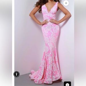 PROM DRESS pink floral